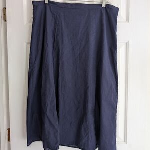Old Navy Blue Midi A-line Skirt for Work